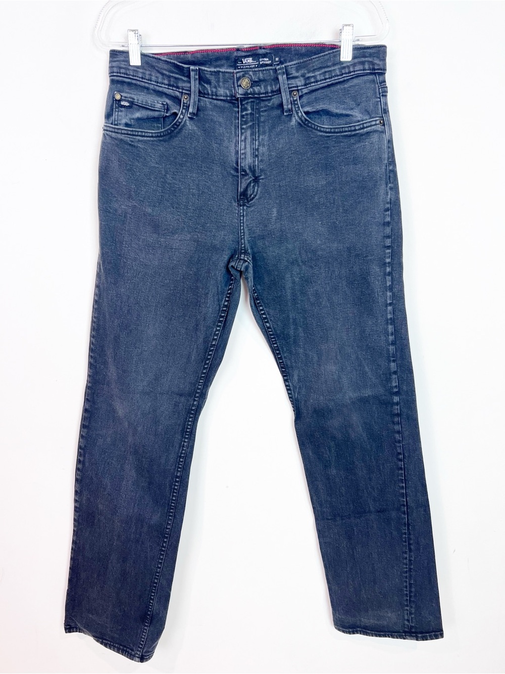 VANS KYLE WALKER COVINA 5 POCKET BLACK STRAIGHT LEG JEANS MENS 32 - Picture 5 of 5